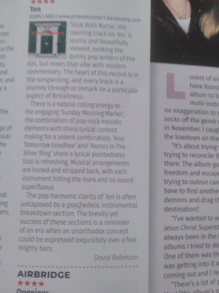 Absolutely thrilled by this review of my latest album in RnR magazine.