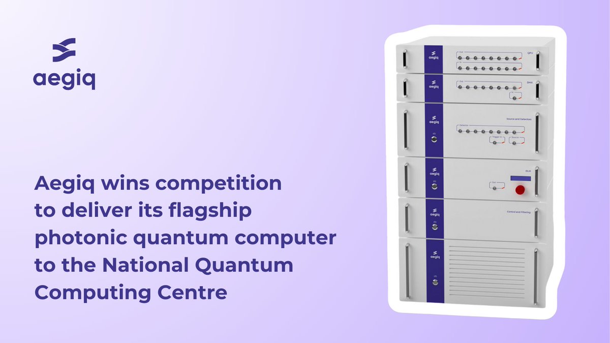 📢 @SciTechgovuk announced that Aegiq is amongst the winners of a £30m #QuantumComputing testbed competition by the National Quantum Computing Centre📢. We will deliver Artemis, our compact #photonic quantum computer, ready for operation by 2025! 👉 aegiq.com/2024/02/05/she…