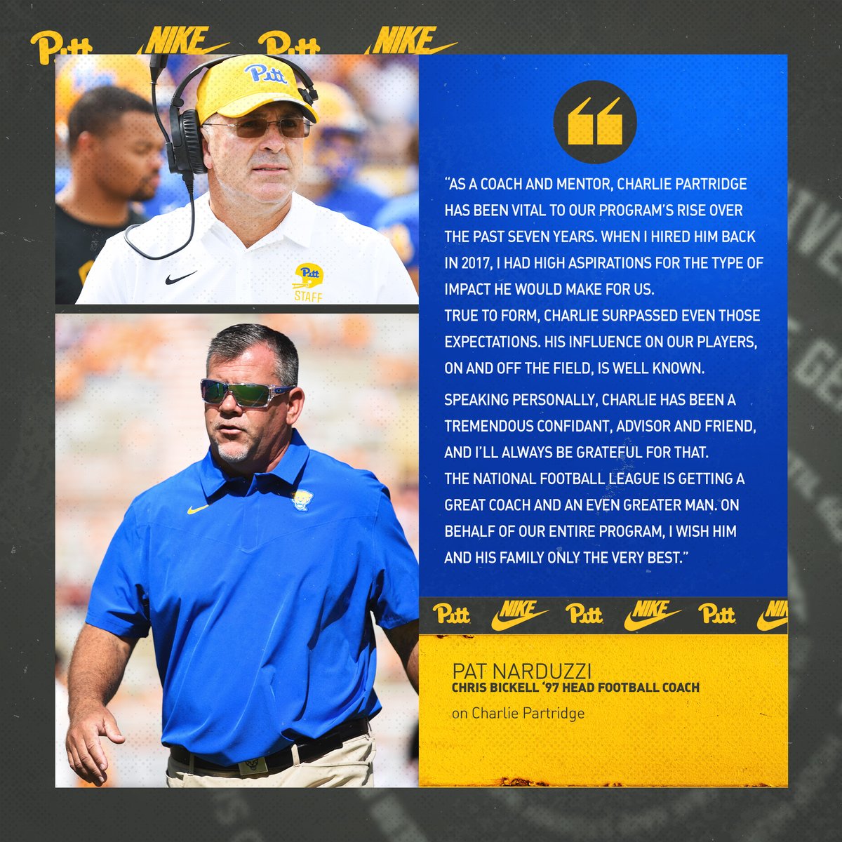 Thank you, <a href="/CoachPartridge/">Charlie Partridge</a>