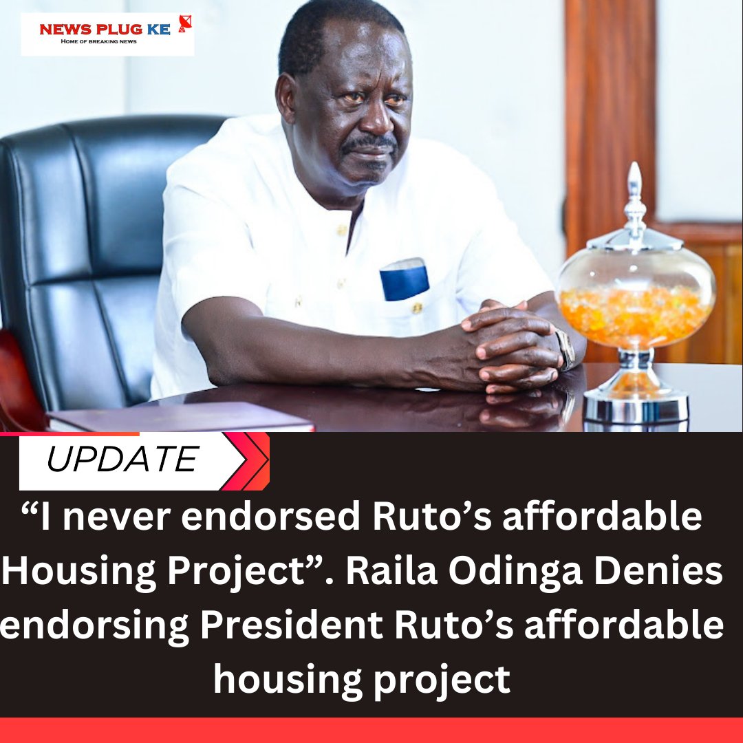 'I never endorsed Ruto’s affordable Housing Project”. Raila Odinga Denies endorsing President Ruto’s affordable housing project #Ciru #RaymondOmollo #CharlesOuda #RailaOdinga