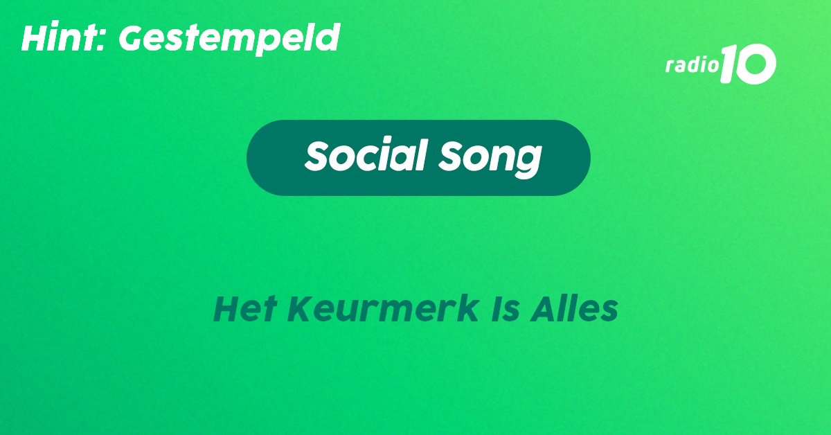 We hebben een hintje voor de mensen die meespelen met de #Socialsong! Weet je nu welke artiest + titel we zoeken? Geef het dan door via <a href="/Somertijd/">Somertijd</a> !