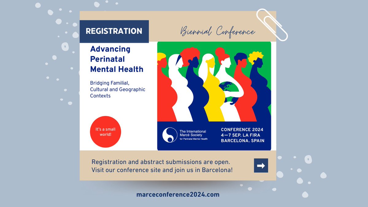Join us at the International Marce Society for Perinatal Mental Health Meeting. Let's come together to explore insights, share experiences, and discuss strategies that span across family, culture, and geography to enhance perinatal mental health. #perinatal #MarceSociety