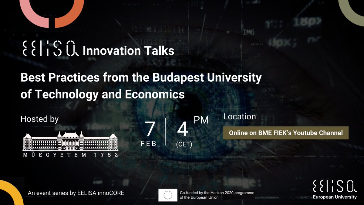 🚀 Join the EELISA Innovation Talk #16 this time hosted by @unibme_official✨
🗓 WHEN: 7th Feb 2024, 4 PM (CET) 
📍 WHERE: Online, via BME FIEK's YouTube.
Info: lnkd.in/d5jkrHrN  
#EELISAInnovationTalk #EELISAInnoCORE #Innovation #Entrepreneurship #Collaboration