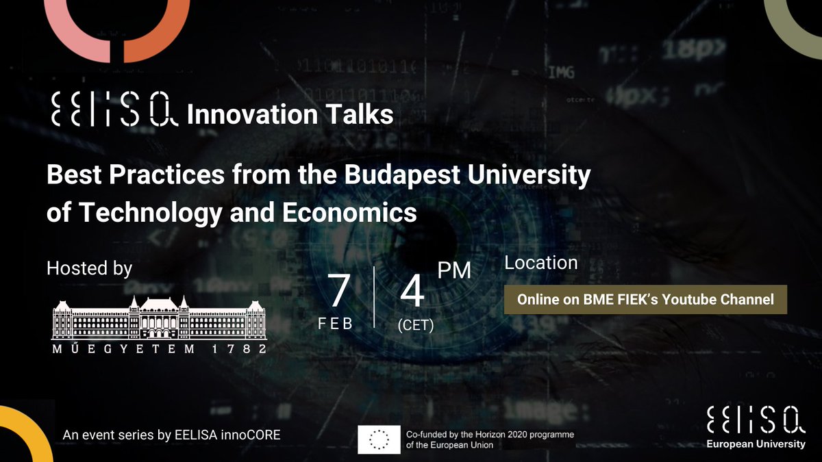 eelisa_eu's tweet photo. 🚀 Join the EELISA Innovation Talk #16 this time hosted by @unibme_official✨
🗓 WHEN: 7th Feb 2024, 4 PM (CET)
📍 WHERE: Online, via BME FIEK's YouTube.
Info: https://t.co/MI2wEWgOTc
#EELISAInnovationTalk #EELISAInnoCORE #Innovation #Entrepreneurship #Collaboration https://t.co/VexWTFImwQ