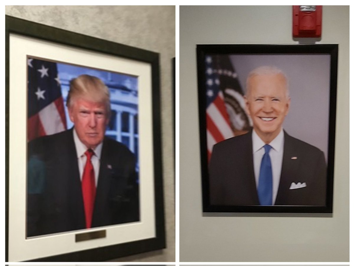 You don't know how much better I feel as a vet to see President Biden's portrait on the wall at my VA clinic instead of that orange bozo's! Please remember, if you vote Republican, you DO NOT support veterans! #SupportOurVeterans