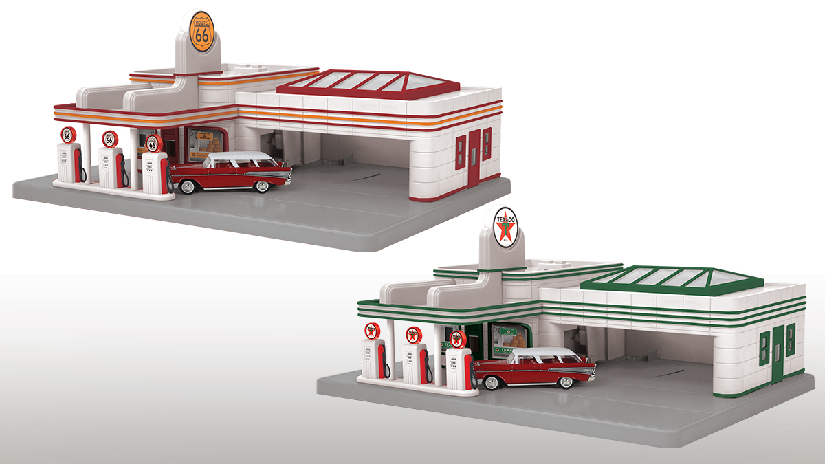 M.T.H. Electric Trains has announced the 2024 O Gauge Operating Gas Station in two different themes.  Each of these offerings will be available in limited production quantities and begin shipping to M.T.H. Authorized Retailers in May 2024.  Learn more: mthtrains.com/news/838