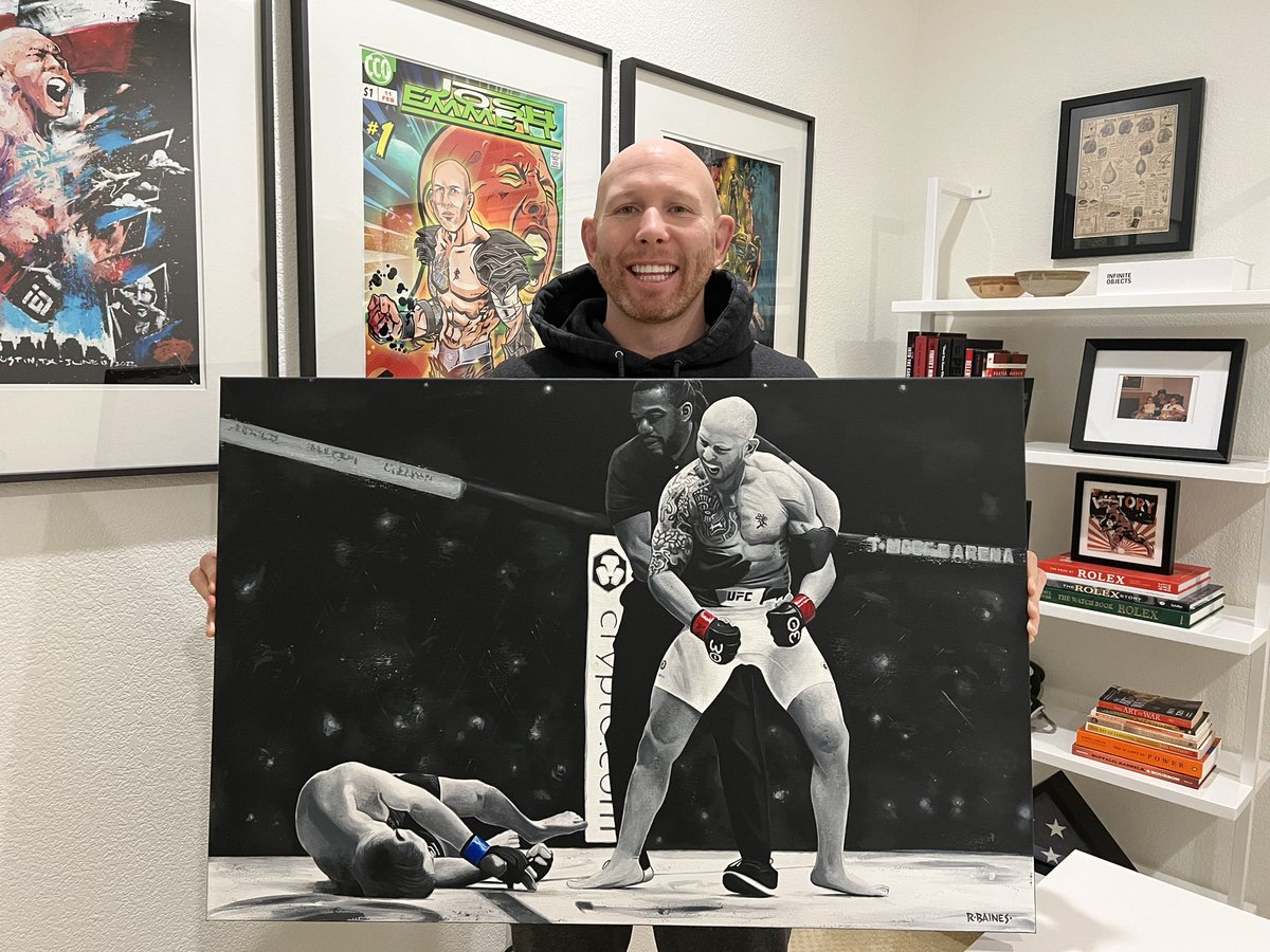 Thanks for putting this moment on canvas! 🎨 @RossBainesArt 

#UFC296 #KO #JoshEmmett #UFC #OneOfOne #Art