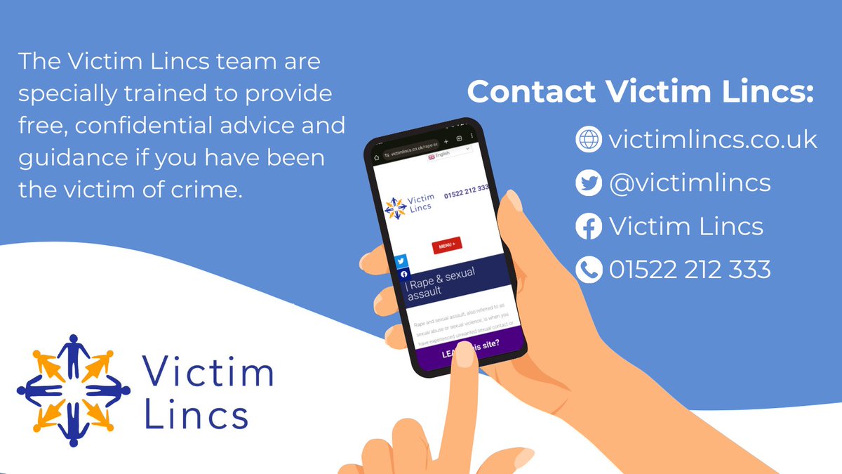 SaferLincs's tweet photo. This #SexualAbuse & #SexualViolenceAwarenessWeek we will be highlighting support services in Lincolnshire for victims and survivors of sexual violence. Victim Lincs are available to talk through your specialist support options and make referrals where necessary.#7DaysOfSupport https://t.co/16U1AmmzxF