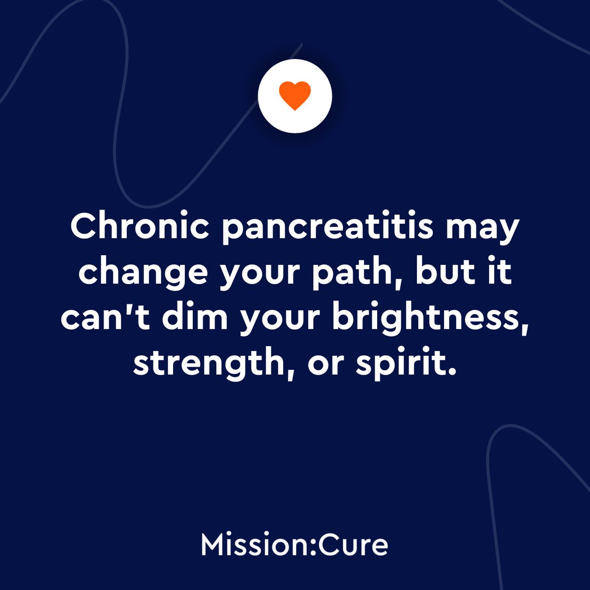 #MondayMotivation Reminder: Chronic pancreatitis may change your path, but it can't dim your brightness, strength, or spirit. This disease can never overshadow the incredible person you are! 💙✨