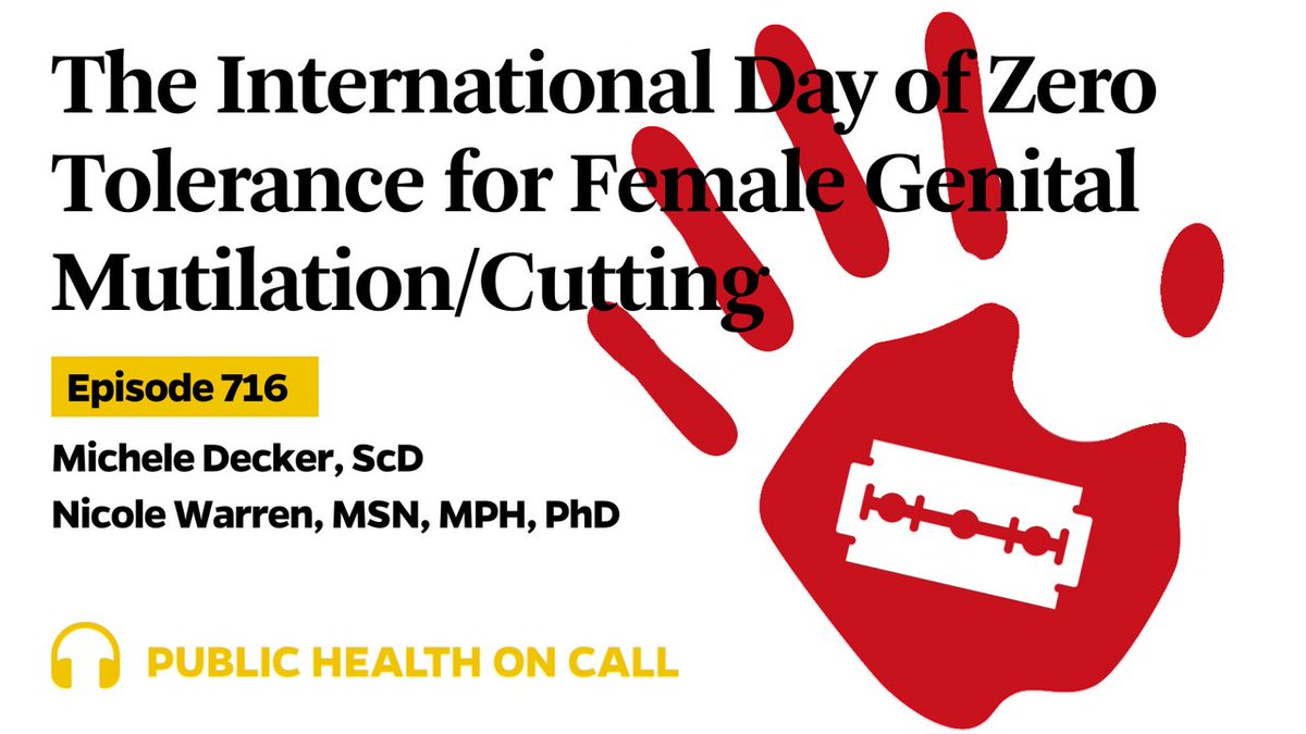 Tomorrow is the International Day of Zero Tolerance for FGMC. @JHU_GWHGE's @michelerdecker and @NicoleMidwife talk with @SDesmon about the practice of female genital cutting and how collective action is needed to end the practice. johnshopkinssph.libsyn.com/716-the-intern…