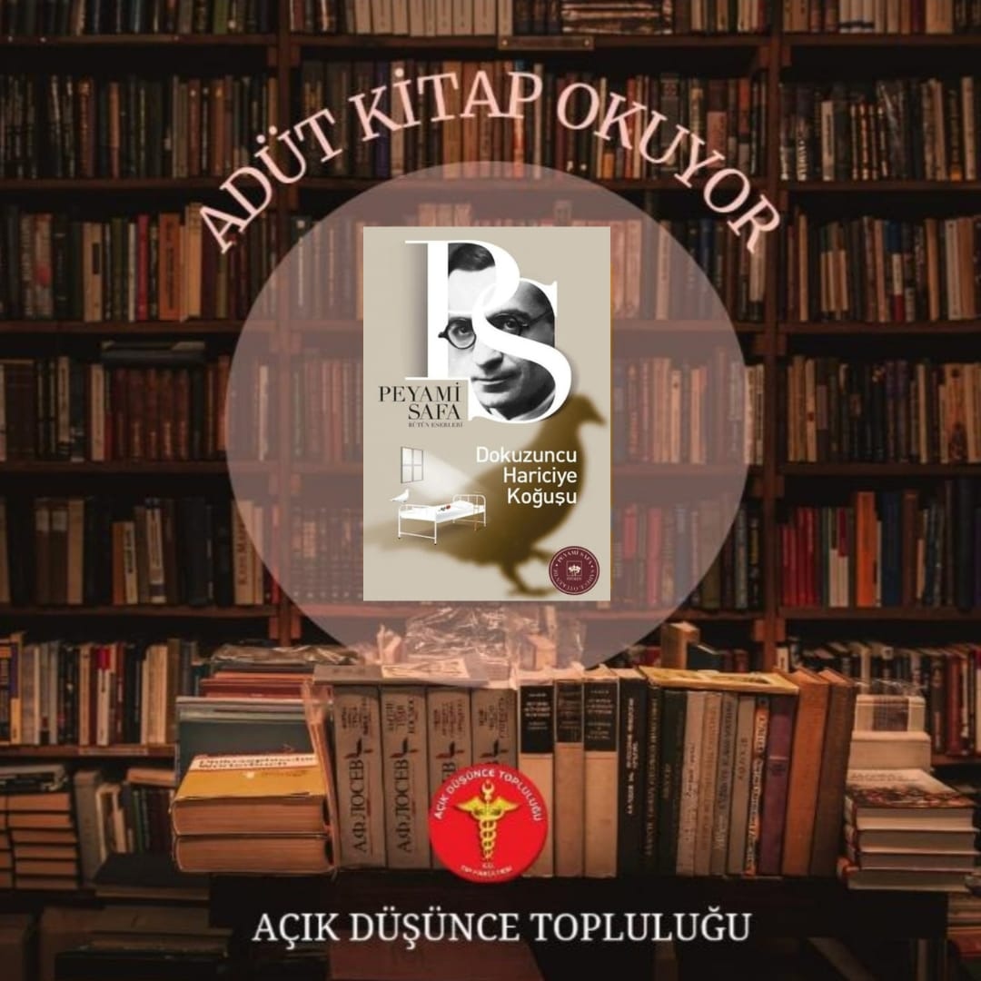 adutcutip's tweet photo. Herkese Merhaba 🤚
Açık Düşünce Topluluğu olarak "Adüt kitap okuyor" etkinliğimize yeni kitabımız "Peyami Safa-Dokuzuncu Hariciye Koğuşu" ile devam ediyoruz 📚
Etkinliğimizi 6 Mart Çarşamba günü 17.30 da gerçekleştireceğiz 🥳 https://t.co/x8Z39mbmXw