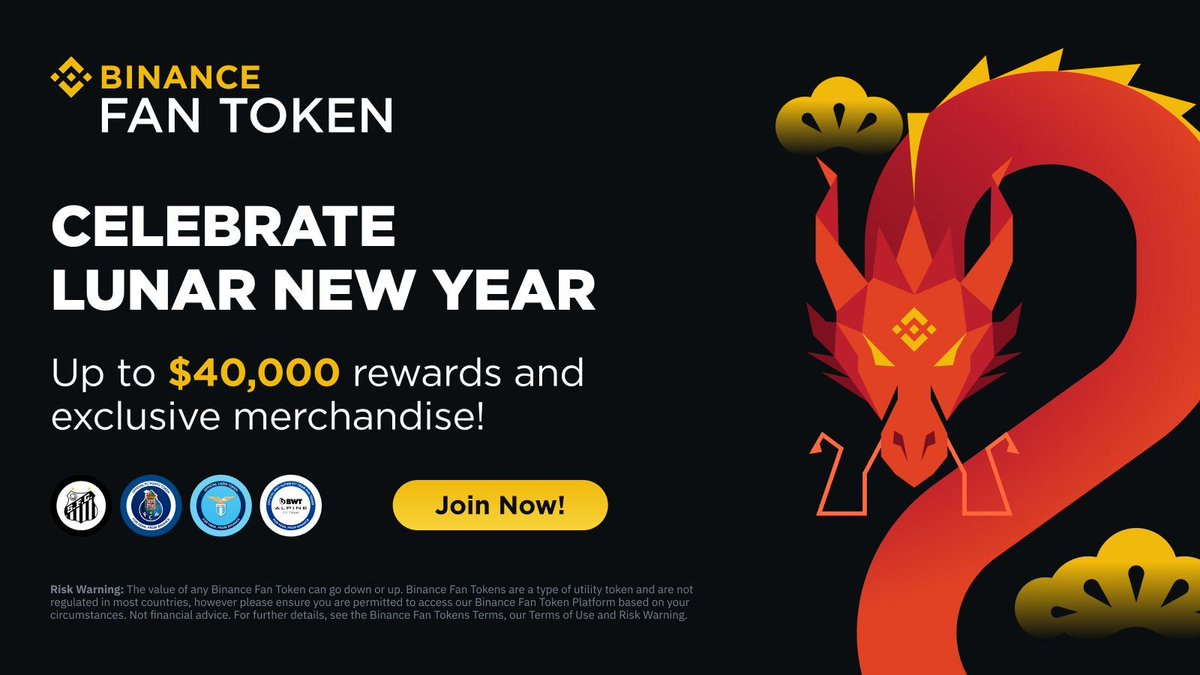 As part of our Lunar New Year celebrations, get involved with our $40,000 prize pool.

Refer users to #Binance using our Fan Token referral codes to earn crypto and exclusive merch!

Start here ➡️ binance.com/en/support/ann…