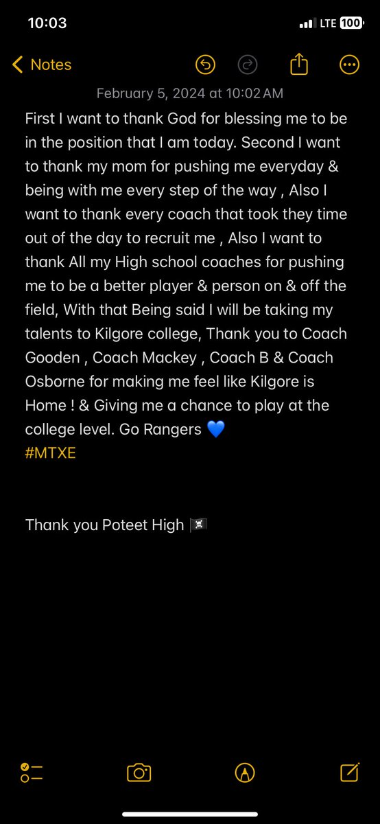 The Commitment 🤞🏾 @PoteetRecruits @rwmclain @Coach_Mackey_ @burgos_coach @CoachB_MTXE