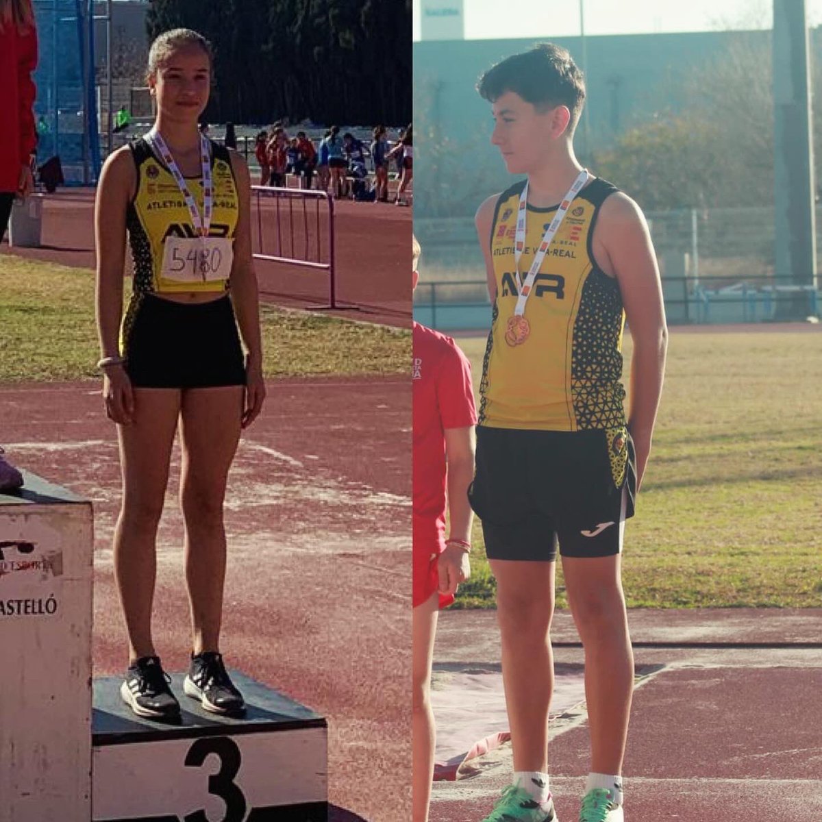 atvilareal's tweet photo. 2️⃣ medalles al CT Autonòmic de llançaments JECV💛🖤

Diumenge va tindre lloc el CT autonòmic de llançaments escolar en el que 4 dels nostres atletes van participar.

3r Marc Guzmán, llanç disc
3ª Alessia Perez, llanç martell

@SMEVILAREAL 
@ajvila 
@DipuEsport 
@VillarrealCF https://t.co/SOTgzNrcri