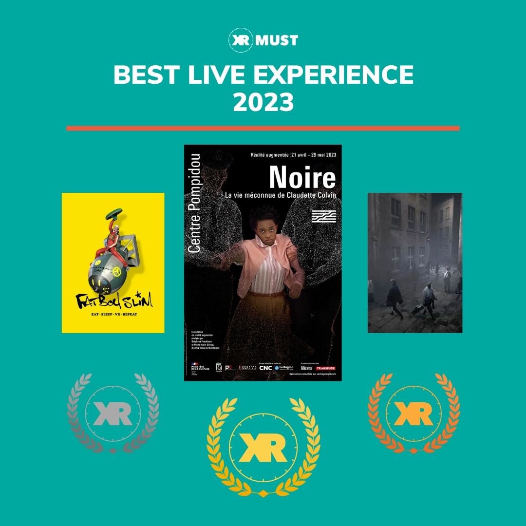 'Noire' l'expérience immersive remporte 3 awards : Best Storytelling Best Live experience Best 2023 Experience, autant dire que c'est la joie!!!!! @xrmust @EditionsGrasset @meetcenter