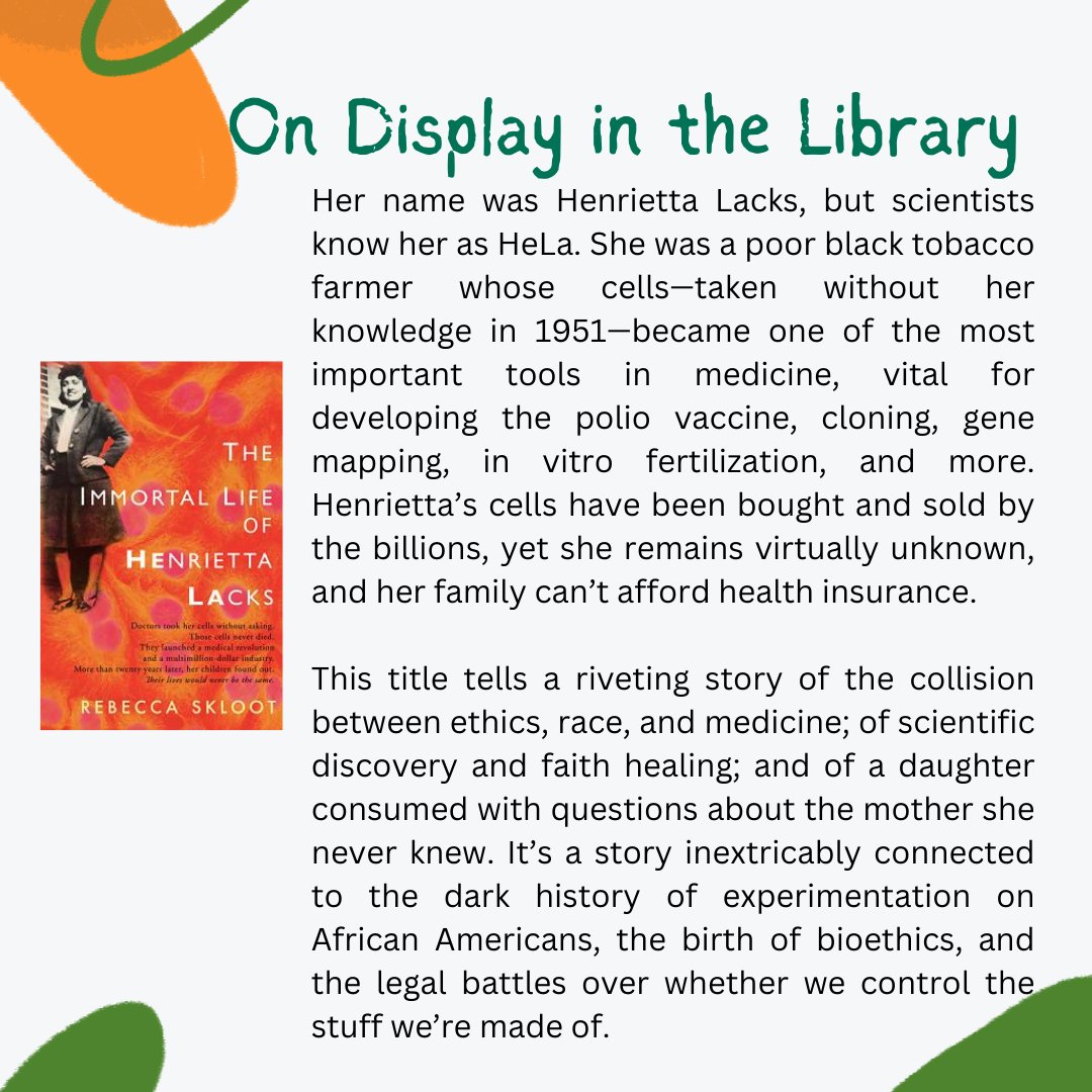 CmccLibrary's tweet photo. #BHMReads #MedicalNarratives #BlackLivesMatter #HealthEquity #cmcclibrary https://t.co/yuH7yMaIwl