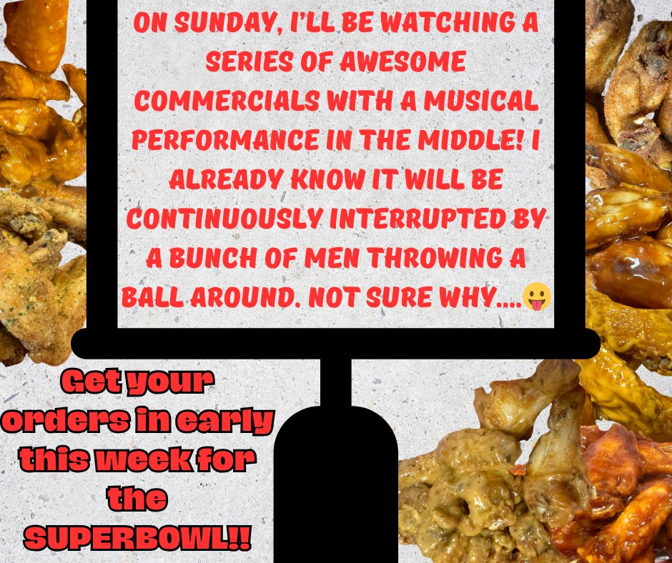 SouthOfPhillyNC's tweet image. No matter which show you're watching, you know what time it is! Time to plan those parties and get your food secured! We got you covered! Let us know early this week what we can do to make your Super Bowl party a success! #SouthofPhillyNC #SuperBowlPartyTime #WingsForDays