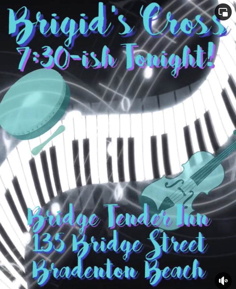 BridgeTenderInn's tweet photo. Brigid’s Cross tonight! #pauliebbaker #peggygoonanbaker #bridgetenderinn #bradentonbeach #AnnaMariaIsland #bestlivemusiconAMI #brigidscross #meetmeatthetender #yummyfoodandcoldlibations https://t.co/0LQXlJ7yb1