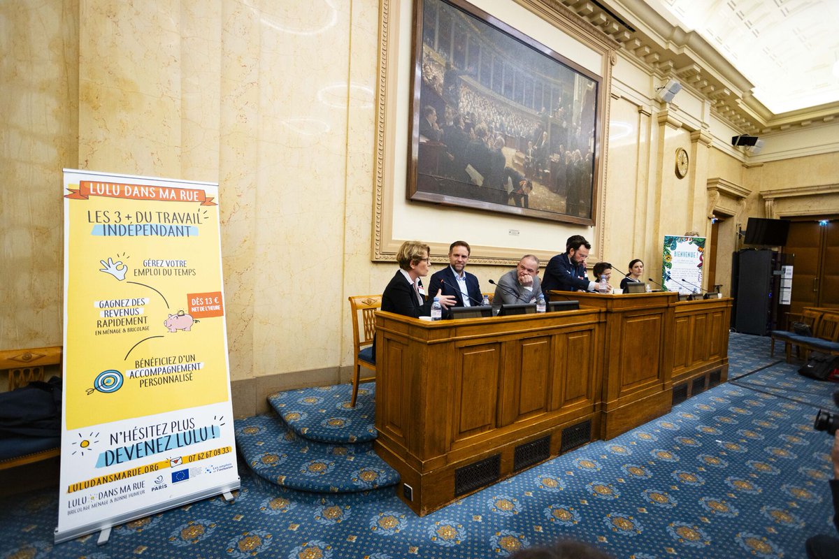 @NathalieHanet, présidente de SNC, participait au colloque « Oser l’#inclusion par le travail indépendant » organisé par <a href="/Luludansmarue/">Lulu dans ma rue</a> à l’Assemblée nationale

L'occasion de rappeler la nécessité d’améliorer le statut de ces travailleurs. Merci à tous !
#insertion #emploi
