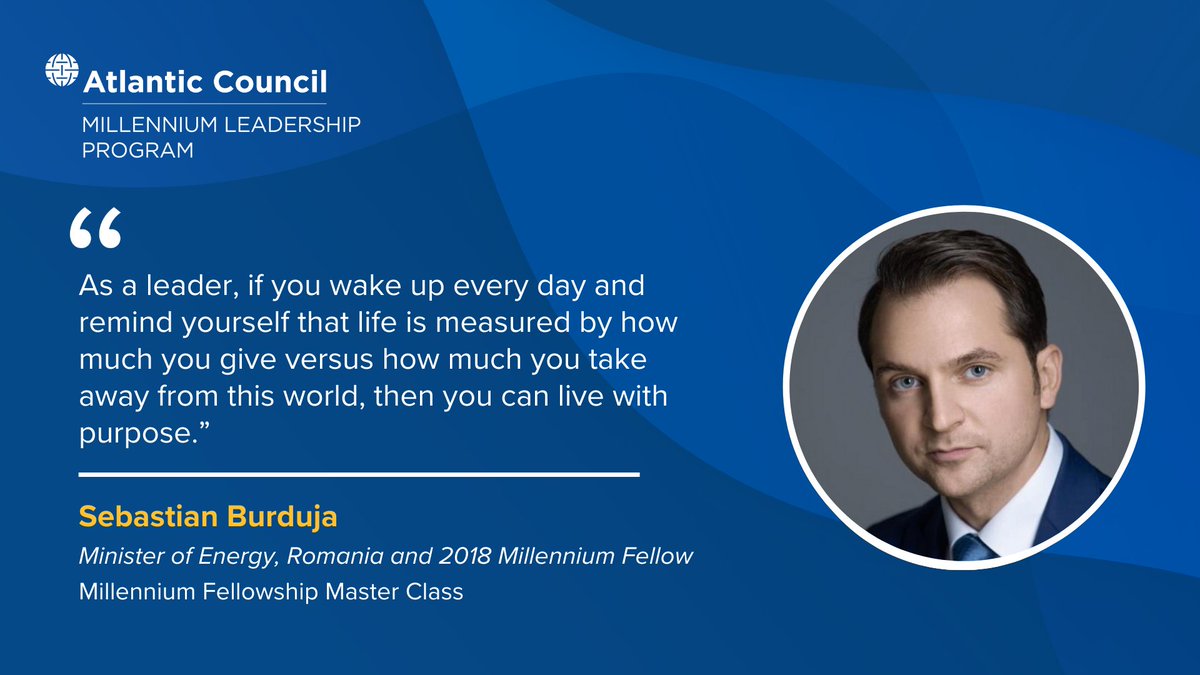 In a recent #ACMillenniumFellowship master class, Minister of Energy for Romania and 2018 Fellow Sebastian Burduja unpacked the leadership essentials guiding his journey in public service. Ready to be in the room next year? Apply by March 1➡️ bit.ly/40jMpHe