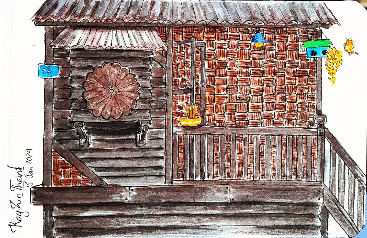 Verandas and balconies series 🪺🍃
#watercolor 
#Watercolour 
#watercolorpainting 
#watercolorart
#watercolorsketch
#inking
#urbansketch
#lineandwash
#verandasandbalconies