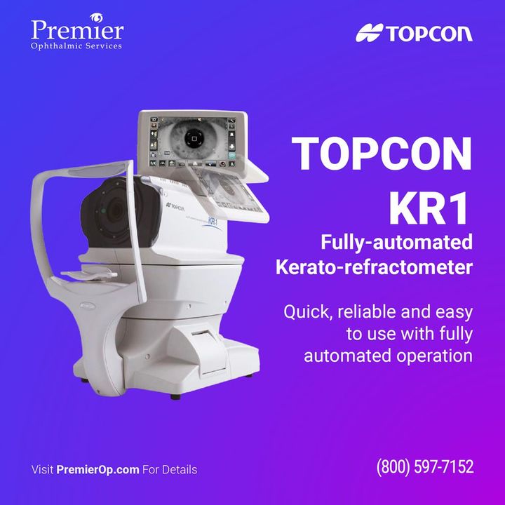 Take automated operation to a new level with the Topcon KR1. This fully-automated Kerato-refractometer features an easy to use touchscreen with simple and quick operation. More information available at: bit.ly/32ze4s0