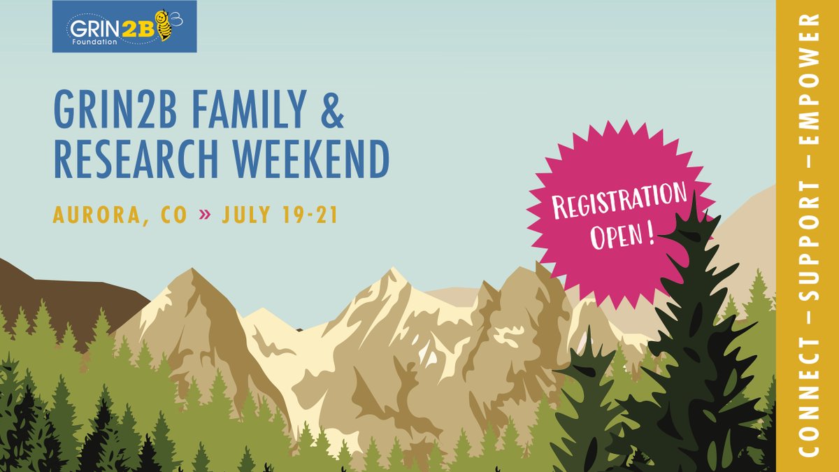 GRIN2Bsyndrome's tweet photo. Registration is now open for the #GRIN2B Foundation Family & Research Weekend in Aurora, Colorado July 19-21! check our website for all event details.
https://t.co/OPvKSEhS6N
Register here - https://t.co/5suFktBDAJ https://t.co/Bddld2ZLJ9