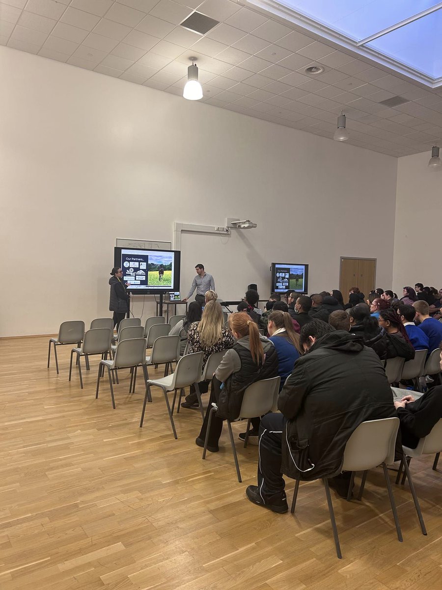 Office Manager Megan attended <a href="/TheWestminsterS/">The Westminster School</a>  on Friday to present to their Year 11 &amp; post 16 students about the amazing opportunities we have available through the offering of our <a href="/UnitedBy2022/">United By 2022</a>  Programme! 🐴 ⭐️