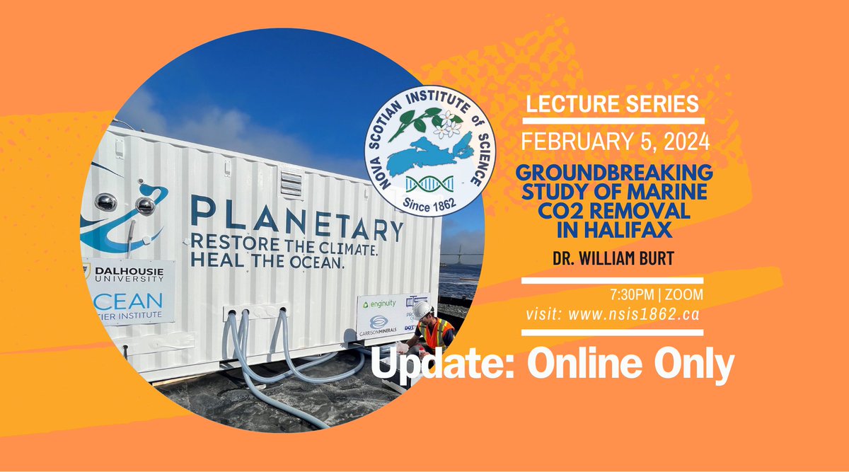 Nova Scotian Institute of Science - NSIS (@nsis_sci_ns) on Twitter photo Join us tonight for our next free public lecture! Due to weather closures, tonight's lecture will be ONLINE ONLY! For more details see: nsis1862.ca/public-lecture…
<a href="/SMUScience/">SMUScience</a> , <a href="/DiscoveryCntr/">Discovery Centre</a> , <a href="/NS_Museum/">Nova Scotia Museum</a>, <a href="/DalhousieU/">Dalhousie University</a>, <a href="/DalScience/">Dalhousie Science </a> Join us tonight for our next free public lecture! Due to weather closures, tonight's lecture will be ONLINE ONLY! For more details see: nsis1862.ca/public-lecture…
<a href="/SMUScience/">SMUScience</a> , <a href="/DiscoveryCntr/">Discovery Centre</a> , <a href="/NS_Museum/">Nova Scotia Museum</a>, <a href="/DalhousieU/">Dalhousie University</a>, <a href="/DalScience/">Dalhousie Science </a>