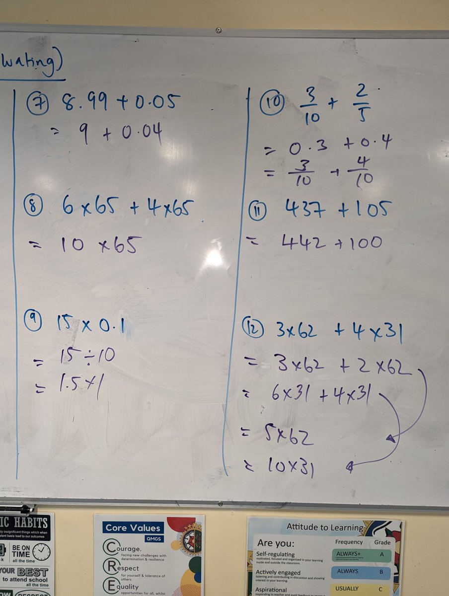 A fun year 7 lesson looking at the structure of numbers and how we can 'write it better'! No evaluating! We had some really good discussions about these! #maths #mathscpd #mathschat