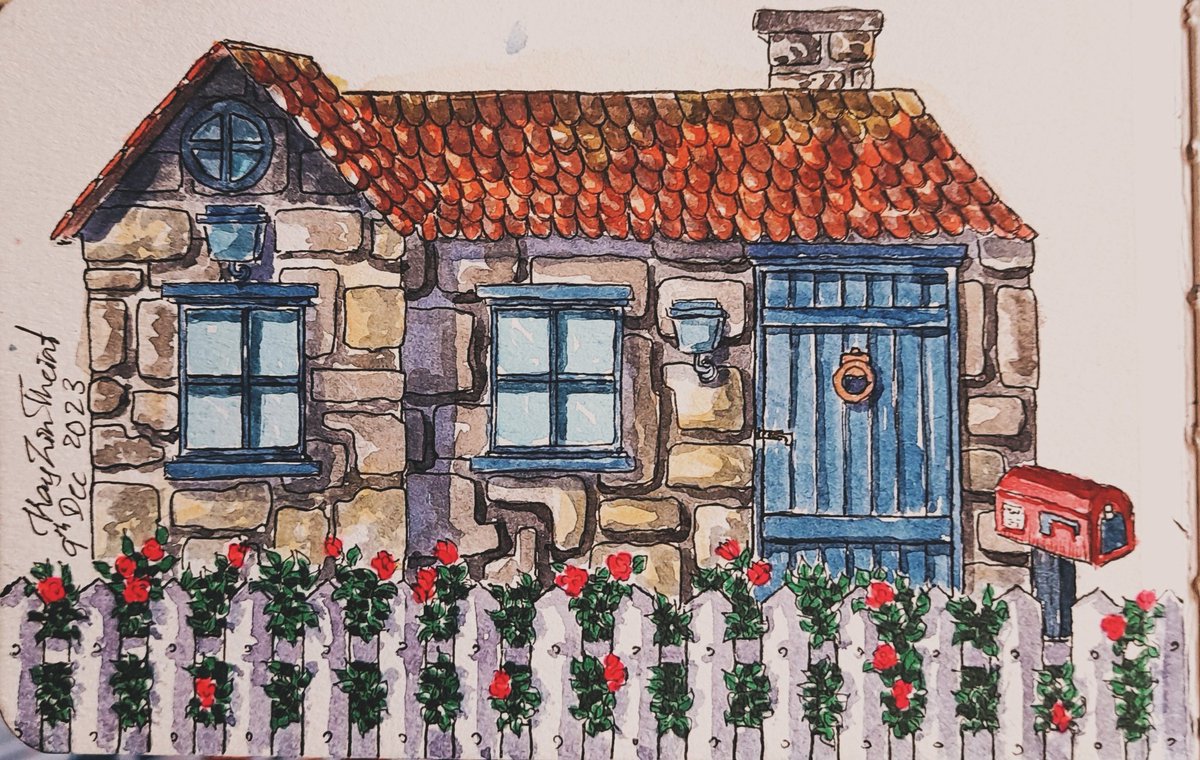 Verandas and balconies series 🪺🍃
#watercolor 
#Watercolour 
#watercolorpainting 
#watercolorart
#watercolorsketch
#inking
#urbansketch
#lineandwash
#verandasandbalconies