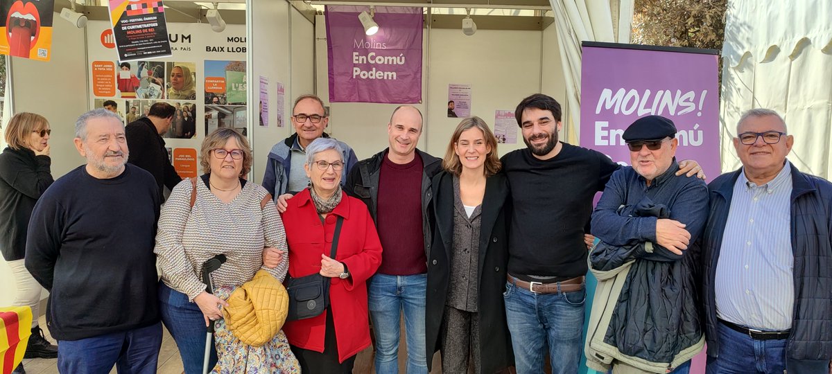 No es va oblidar de visitar l'estand a la Fira de  @MolinsEnComuPodem , saludant a companys i companyes.