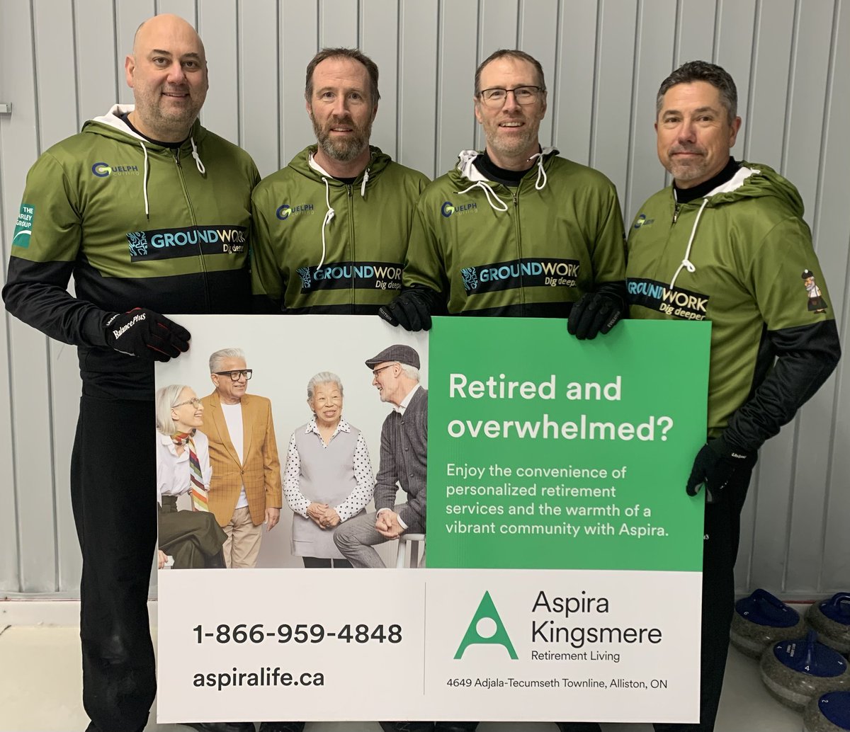 1/2Congratulations to Adam Spencer, Greg Robinson, Jeff Robinson and Nolan Sims. The team won the Senior mens provincial qualifer this weekend and will now compete at the provincials March 13-17 in Kingston.