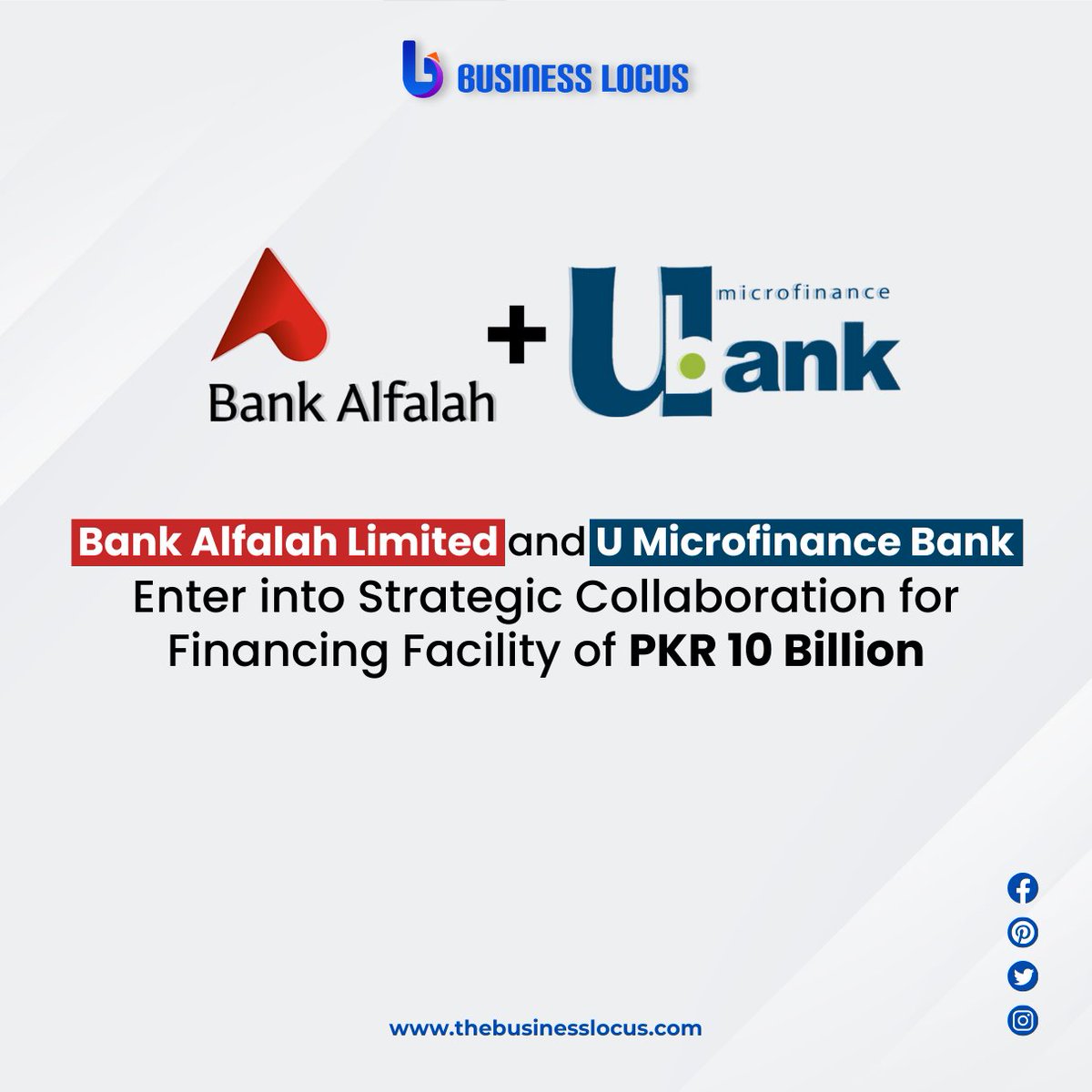 businesslocus's tweet photo. U Microfinance Bank in Pakistan partners with Bank Alfalah for a PKR 10 billion short-term financing facility for corporate funding.

Visit us at https://t.co/NQ88hvVYJB

#DigitalMarketing #DigitalMarketingAgency #BankAlfalah #UMicrofinance #InvestmentNews #BusinessLocus #BL https://t.co/6Uc7OhFE2z