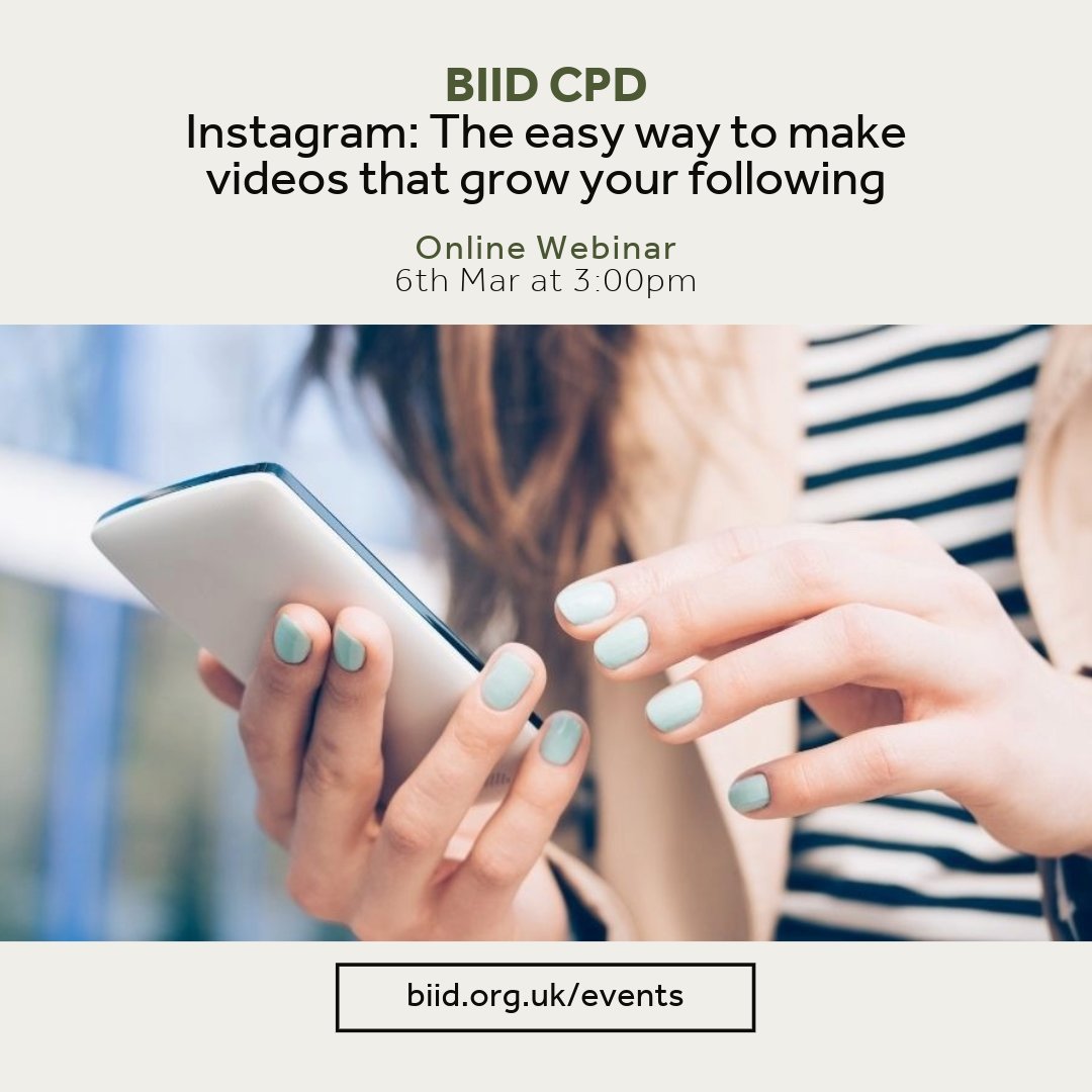 In part two of Bella Foxwell's 2024 strategy workshop series, Bella will explain a simple way to tell stories through video. Learn how to optimise your Instagram growth organically and share effective video content consistently. Learn more biid.org.uk/events/instagr…