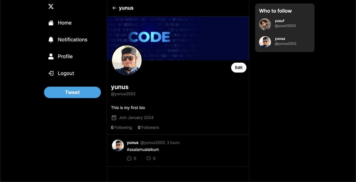 _yunus2002's tweet photo. ๐ Just leveled up my Twitter clone game! ๐ฆโจ Created a sleek personal profile page โ๏ธ Added posts effortlessly ๐๐ Customized my avatar to perfection ๐ผ๏ธ Excited to share my learnings with the everyone! ๐ #TwitterClone #100DaysOfCode #Nextjs
link:-https://t.co/mUU6cUNdqD https://t.co/V5u5y2Zega