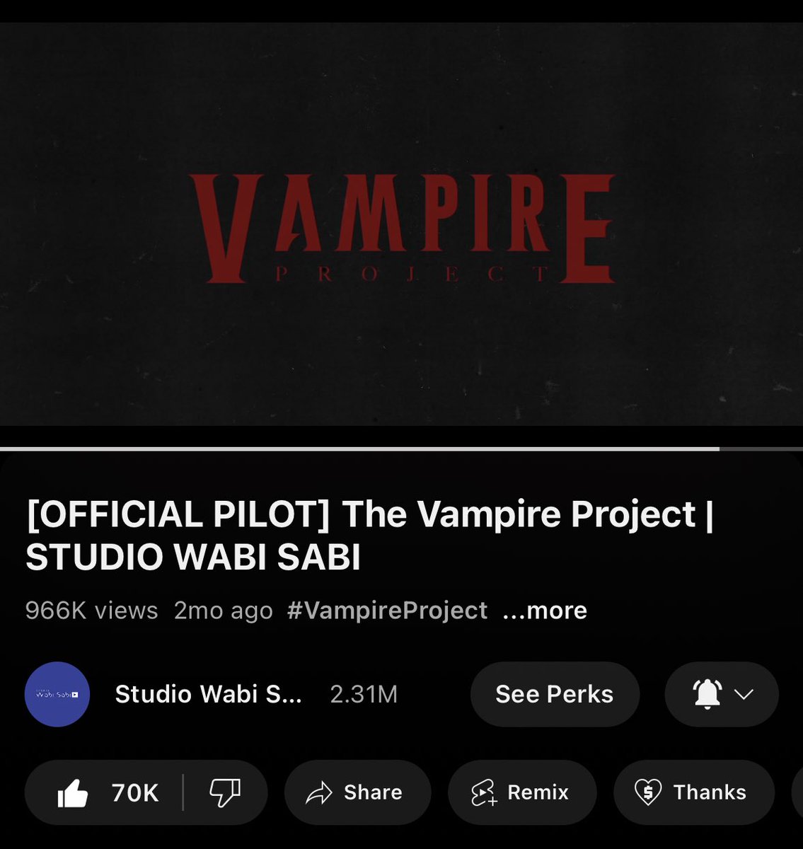 The Vampire Project [Official Pilot]
ใกล้จะ 1M แล้ววว
ก่อนเปิดกล้องเจอแน่ !!!

🏎️🔥🔥🔥 GO GO GO 

🧛🏻youtu.be/DLb-Cy43ewg

#VampireProject
#WABISABINEXTPAGE
#บุ๋นเปรม #bb0un #prem_space