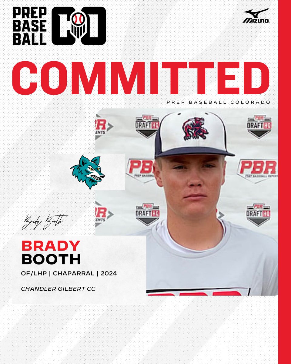 🚨𝐂𝐎𝐌𝐌𝐈𝐓𝐌𝐄𝐍𝐓 𝐀𝐋𝐄𝐑𝐓🚨

'24 OF/LHP Brady Booth (Chaparral) has announced his commitment to Chandler Gilbert CC. 

👤 loom.ly/tyTZTmQ | <a href="/bradybooth6/">Brady Booth</a>