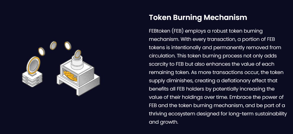 FEB_token's tweet photo. #Token Burning Mechanism
#fairlaunch #erc20 #newtoken #airdrop #Giveaway #ethereum #feb https://t.co/KNLY3J16ld