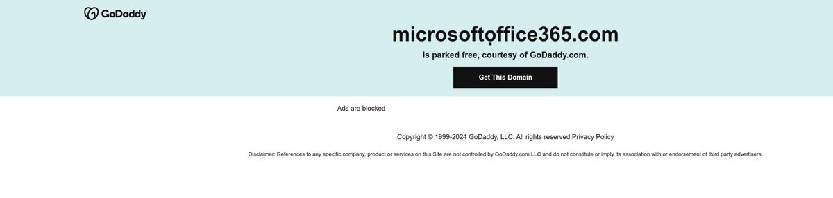 I can see absolutely nothing wrong with this new domain.... xn--microsoftffice365-u87i[.]com = microsoftọffice365[.]com @GoDaddy...