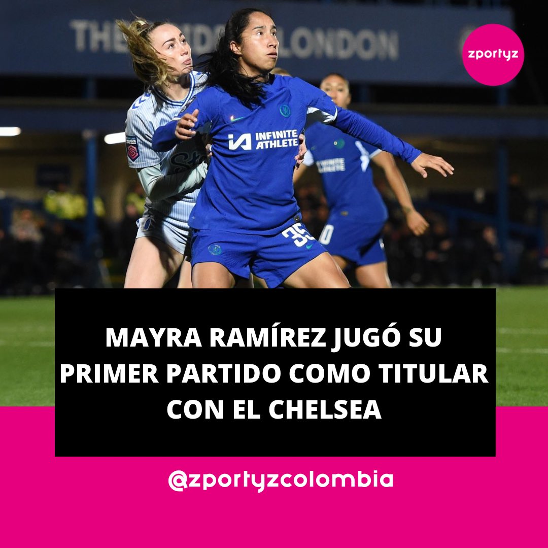 #chelseafcwomen Mayra Ramírez jugó 78 minutos en su primer partido como titular con #theblues en la Superliga Inglesa, en un partido en el que el Chelsea derrotó 3-0 al Éverton y asumió el liderato del campeonato.

#chelseafc #chelseafcwomen #seleccioncolombia🇨🇴 #futbolfemenino