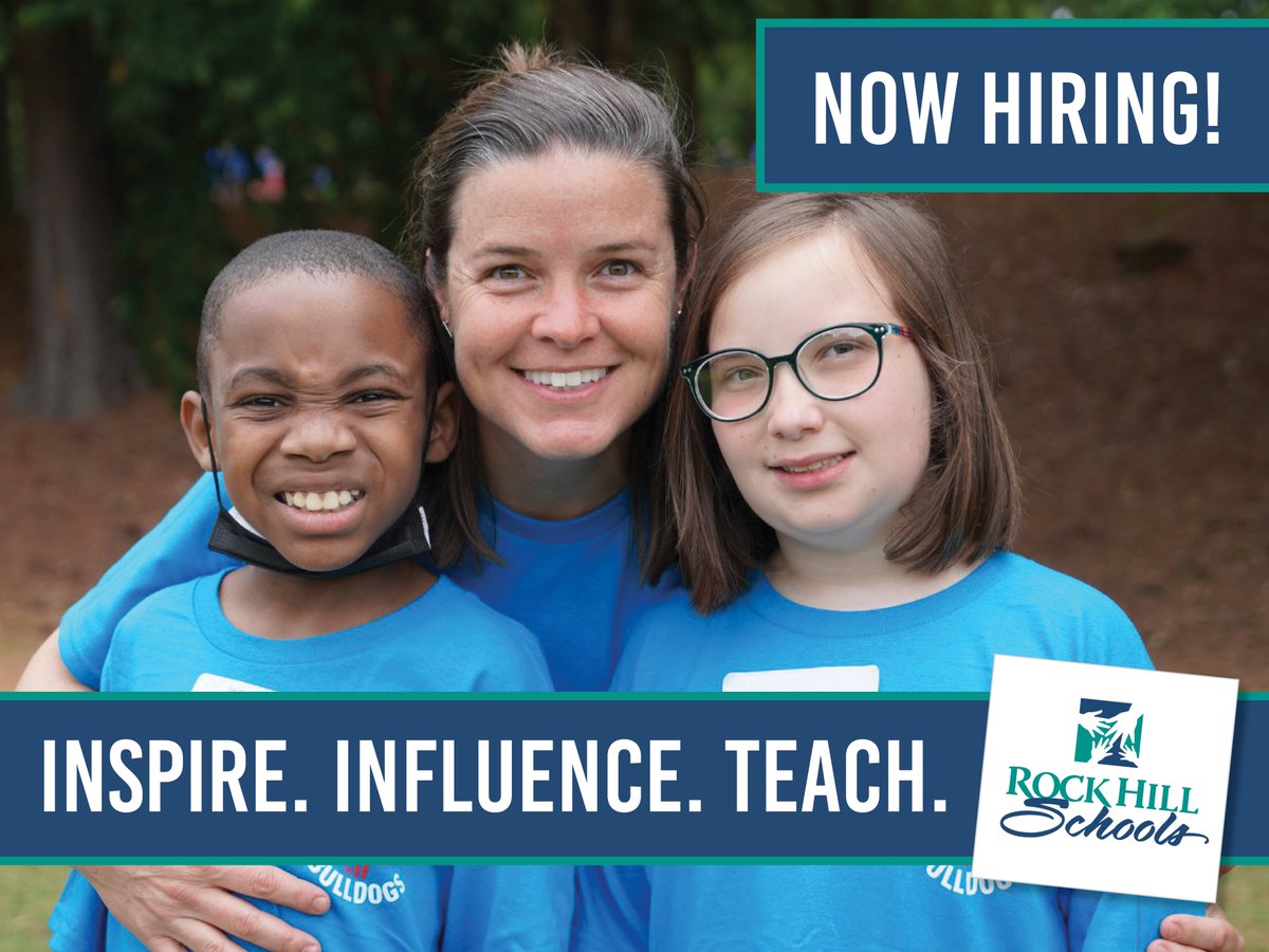 Our students can learn so much from you. Rock Hil Schools is hiring dedicated teachers ready to inspire, influence, and teach. RSVP to our Educator Fair on Feb. 10 and find out how: rock-hill.k12.sc.us/site/default.a…