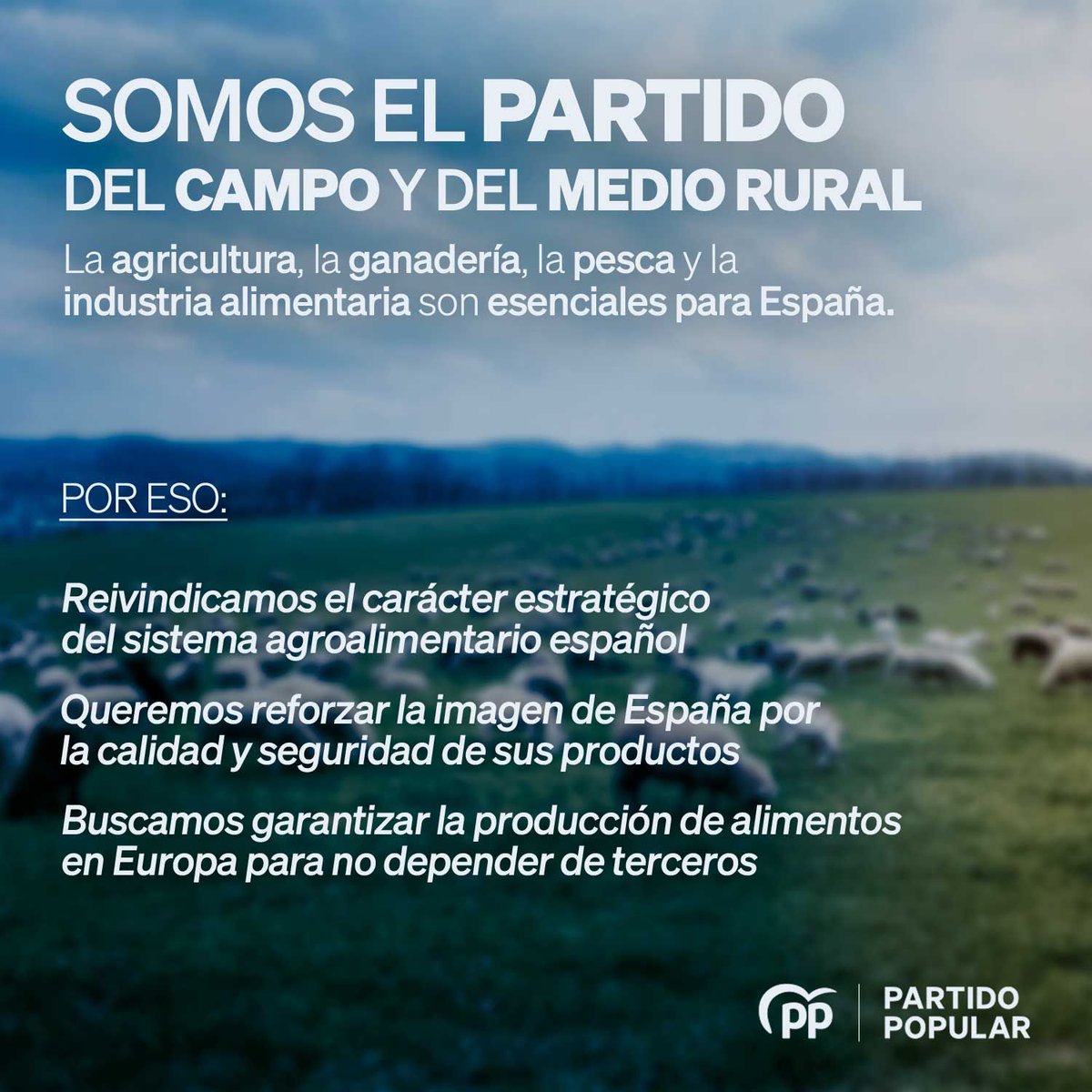ppopular's tweet photo. Como siempre, Sánchez habla del campo sólo cuando quiere votos.

Pero los agricultores y ganaderos no pueden estar a expensas de su deriva oportunista, por lo que exigimos un plan de choque para frenar la crisis del primer sector.

Más info. ⤵️
https://t.co/lLEUfnoGlu https://t.co/4PCMuasBlK