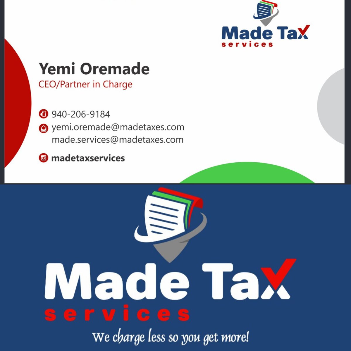 YemiOMusic's tweet photo. Its a BRAND NEW WEEK 🆕from @madetaxservices and it's that time of the Year. Got TAX NEEDS? Yes, you ABSOLUTELY do ☺. What are you waiting for? We look forward to hearing from you. Be sure to kindly follow our business page 📰📄
Let's TALK 📱
#MadeCEO #MadeTaxes #MadeTaxServices https://t.co/3paBCEdNPn
