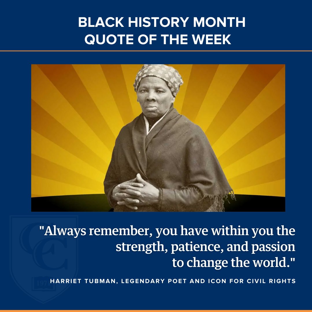 CambridgeCollg's tweet image. ✊🏿Honoring Black History Month with these powerful words by Harriet Tubman📝 &apos;Within you lies the power to change the world!&apos; #blackhistorymonth #powerfulwords
