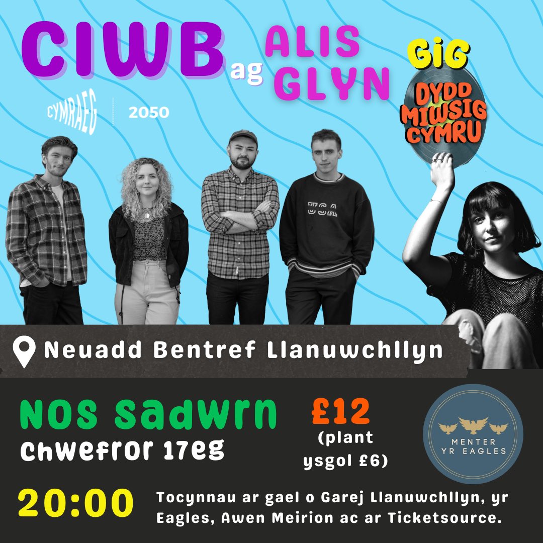 🪩 Dydd Miwsig Cymru ~ <a href="/yr_eagles/">Menter yr Eagles</a>, Llanuwchllyn

🗓️ 17/02

#DyddMiwsigCymru #Miwsig