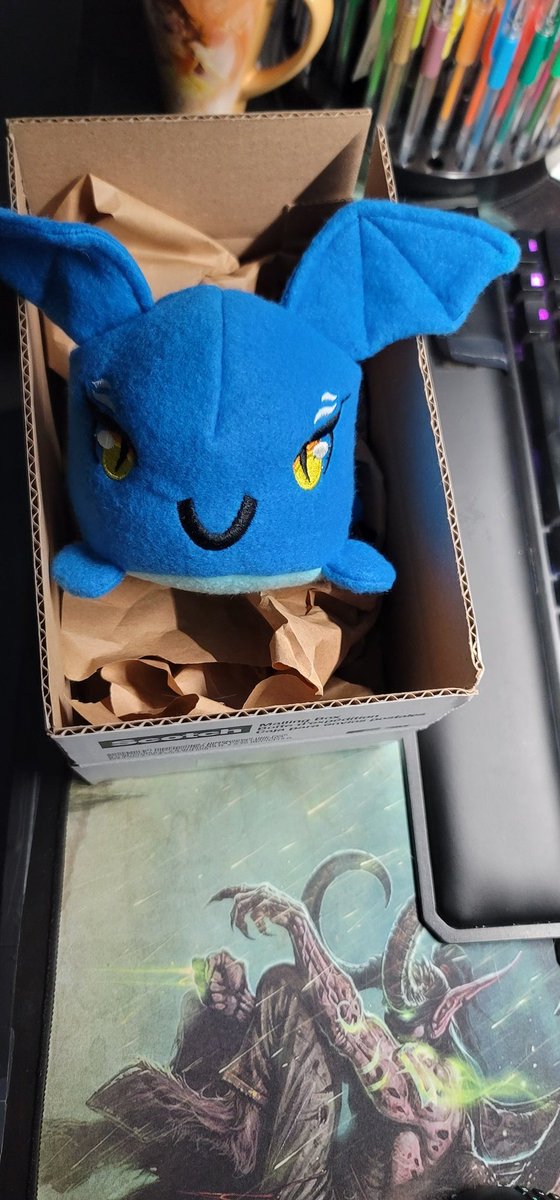 TheConCorg's tweet photo. Someone is going to their forever home today!  This cutie was  a commission, but has opened the doors for the blue dragons to becoming a more active part in the plushie line up!  I do have some Astral puks I am working on too!
#commissions #commissionsopen #sewing #plushie https://t.co/jHs5izXcch