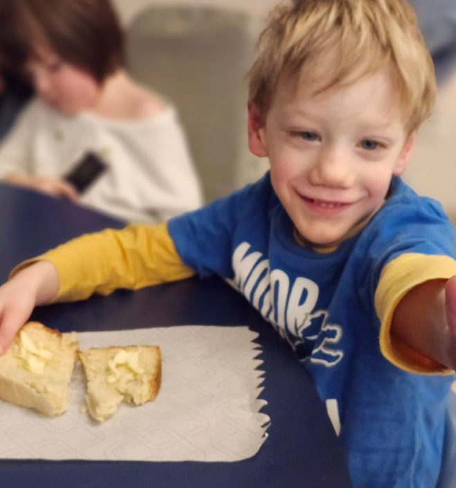 SchoolMcgivney's tweet photo. Class Two explored a great book,
baking a loaf of bread in class and enjoying our bread
at the end of the day on Friday. 😋 #FDKlearning
#specialeducationN https://t.co/LdqDtf5qJB