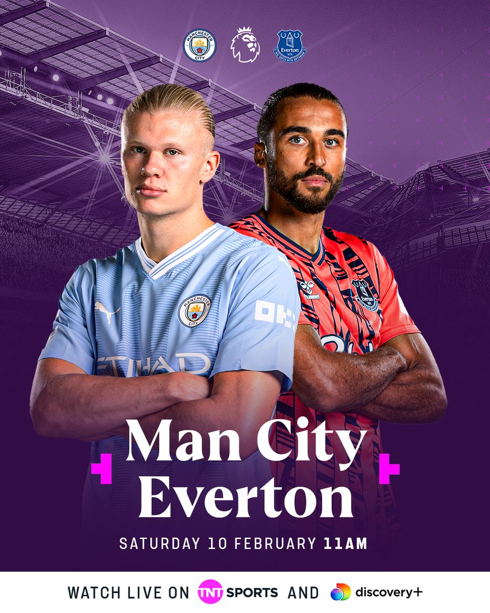 Join us from the Etihad at 11am for Man City vs Everton 👊 📺 @tntsports & @discoveryplusUK