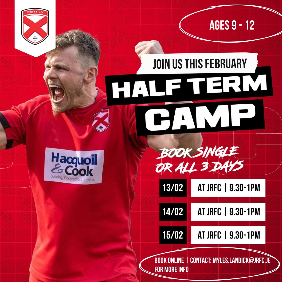 📣 HALF TERM CAMP 📣

We are pleased to get our Half Term Camps up and running. 

For more details and to Book click the link below ⬇️ 

race-nation.co.uk/register/jerse…

Jersey Rugby Development is sponsored by <a href="/CoinSharesCo/">CoinShares</a> 🏉